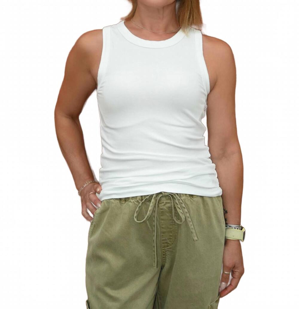 NEW DYLAN BY TRUE GRIT essential tank top in white